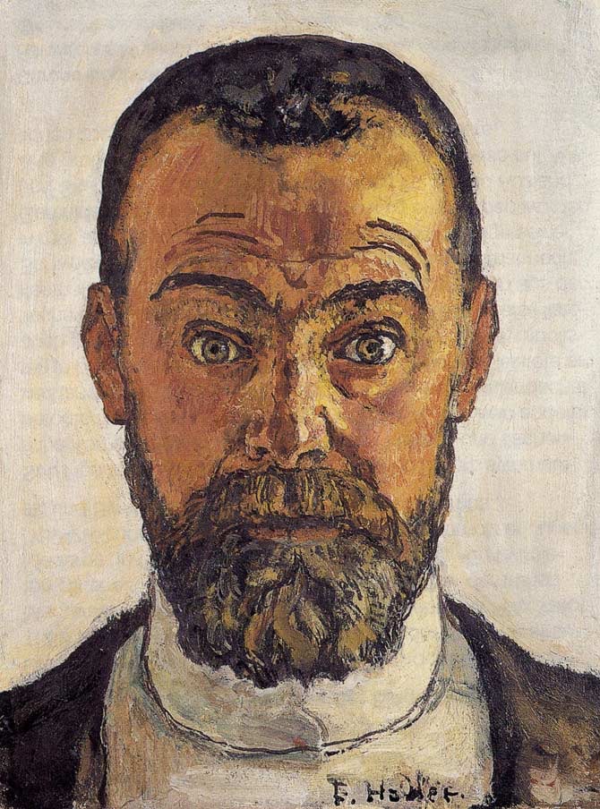 Selbstbildnis mit aufgerissenen Augen III (1912) - Ferdinand Hodler.